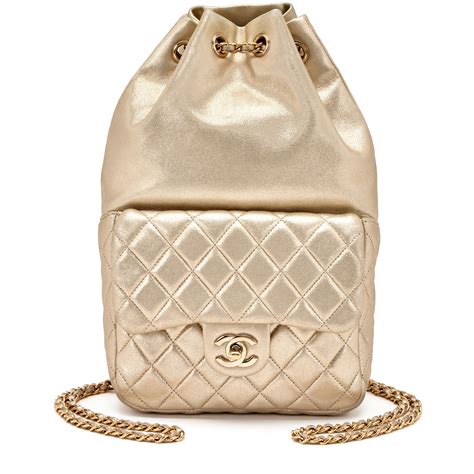 chanel lambskin drawstring backpack.